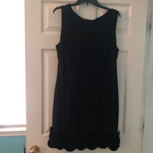 Tiana B Poly Spandex Black Dress Large NWOT